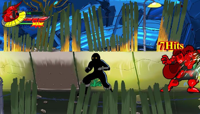 Red Baron (Browser) screenshot: The ninjas can be tricky to deal with.