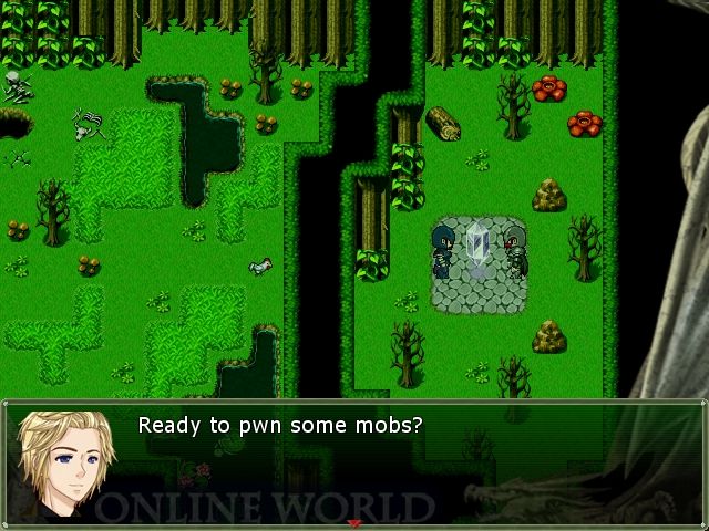 Data Hacker: Initiation (Windows) screenshot: MMO lingo in use!