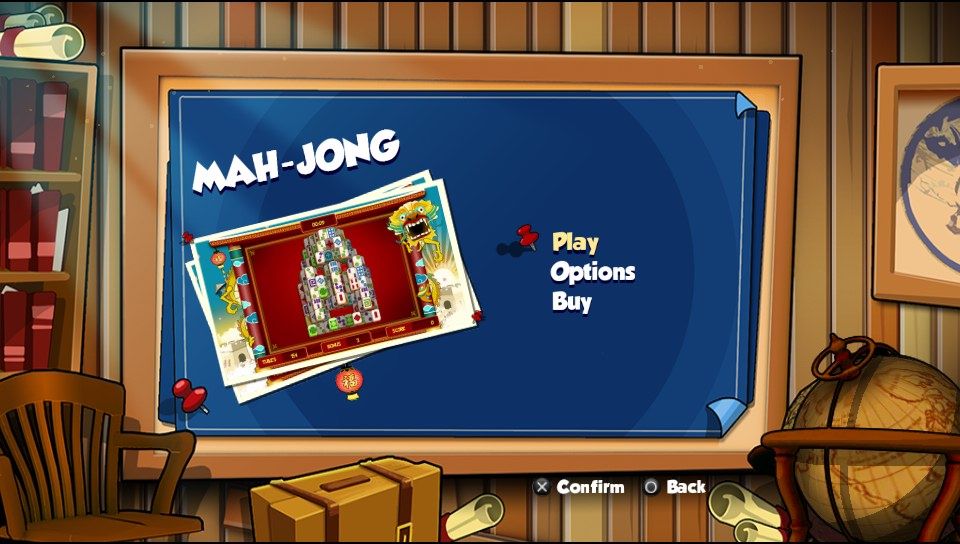 Best of Board Games: Mah-jong (PS Vita) screenshot: Main menu (Trial version)