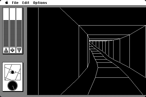 The Colony (Macintosh) screenshot: Sliding down a tunnel. It's fun!