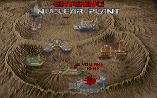 Doom (DOS) screenshot: Entering Nuclear Plant