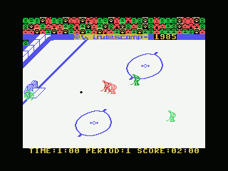 Slapshot (MSX) screenshot: Take a shot at the goal