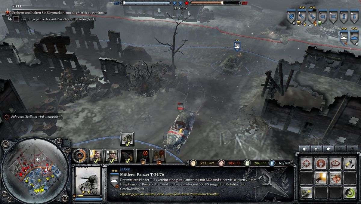 Company of Heroes 2: Theater of War - Victory at Stalingrad (Windows) screenshot: ...which are not match for a T34/76.