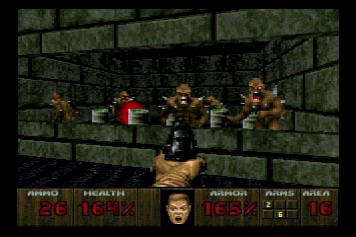 Doom (Jaguar) screenshot: I didn't even know the marine could make that face.