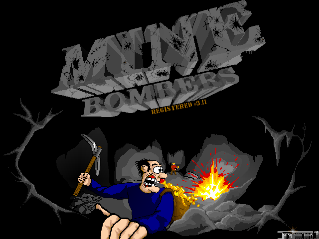 Mine Bombers (DOS) screenshot: Title screen