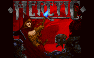 Heretic (DOS) screenshot: Title screen (alternative)