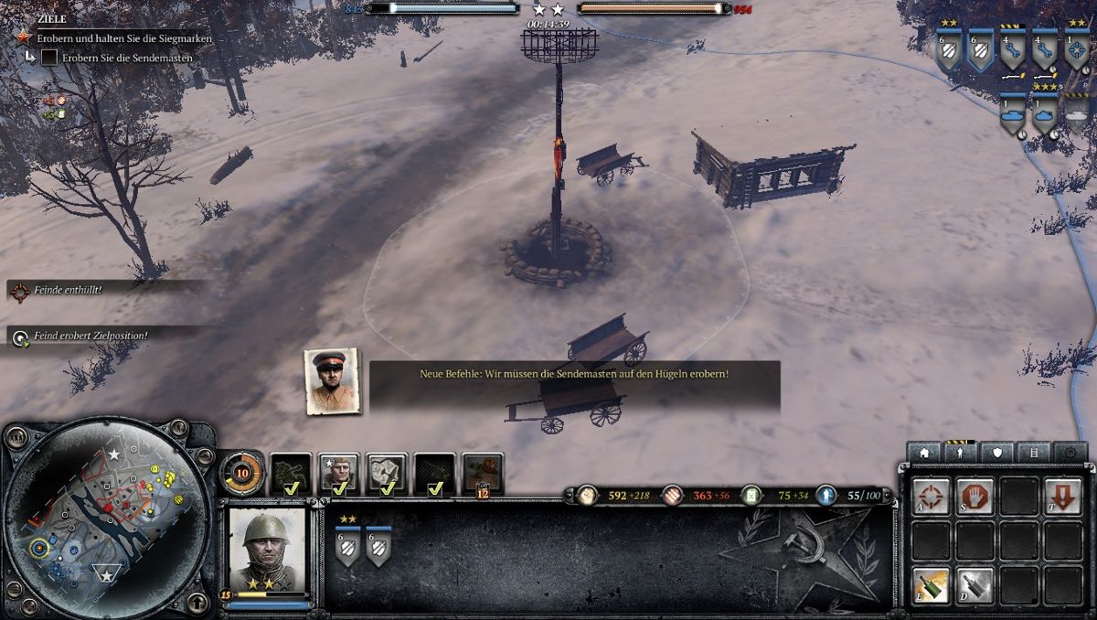 Company of Heroes 2: Theater of War - Victory at Stalingrad (Windows) screenshot: ...and moving victory points.