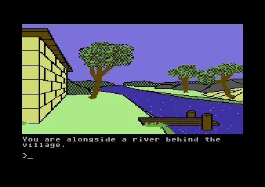 Dark Lord (Commodore 64) screenshot: Down by the river
