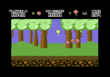 Hoppin' Mad (Commodore 64) screenshot: Oops...