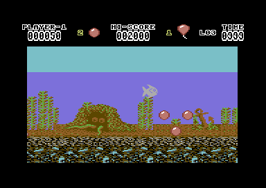 Hoppin' Mad (Commodore 64) screenshot: Level 3