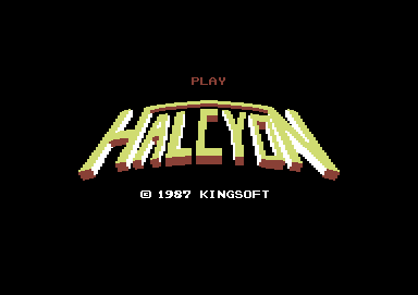 Halcyon (Commodore 64) screenshot: Title