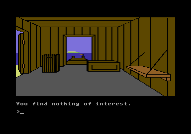 Dark Lord (Commodore 64) screenshot: Inside the boathouse