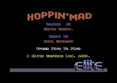 Hoppin' Mad (Commodore 64) screenshot: Startup