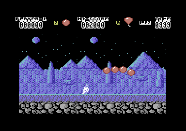 Hoppin' Mad (Commodore 64) screenshot: Level 12
