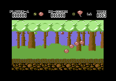 Hoppin' Mad (Commodore 64) screenshot: Level 1