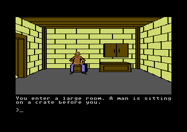 Dark Lord (Commodore 64) screenshot: Someone is here