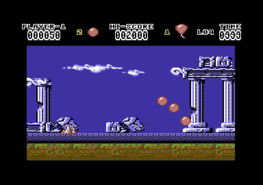 Hoppin' Mad (Commodore 64) screenshot: Level 4