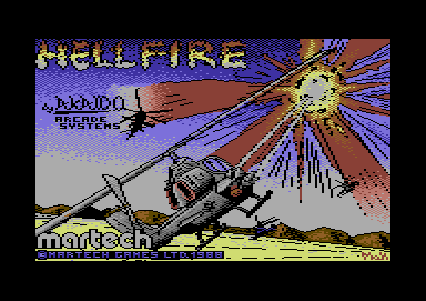 Hellfire Attack (Commodore 64) screenshot: Title screen