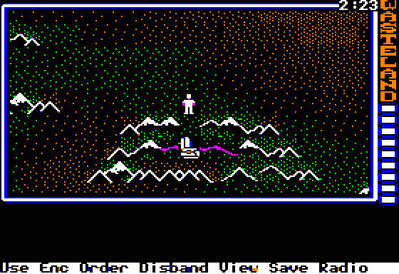 Wasteland (Apple II) screenshot: Up in the Mountains