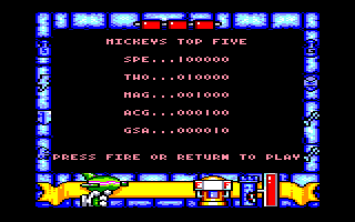 Mickey Mouse: The Computer Game (Amstrad CPC) screenshot: Hall of Fame