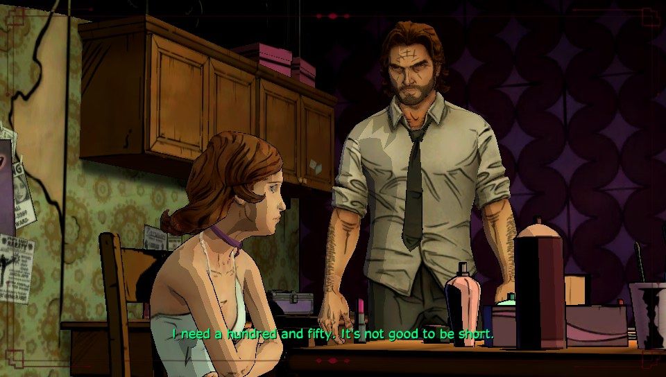 The Wolf Among Us (PS Vita) screenshot: Episode 2 - Paying for services