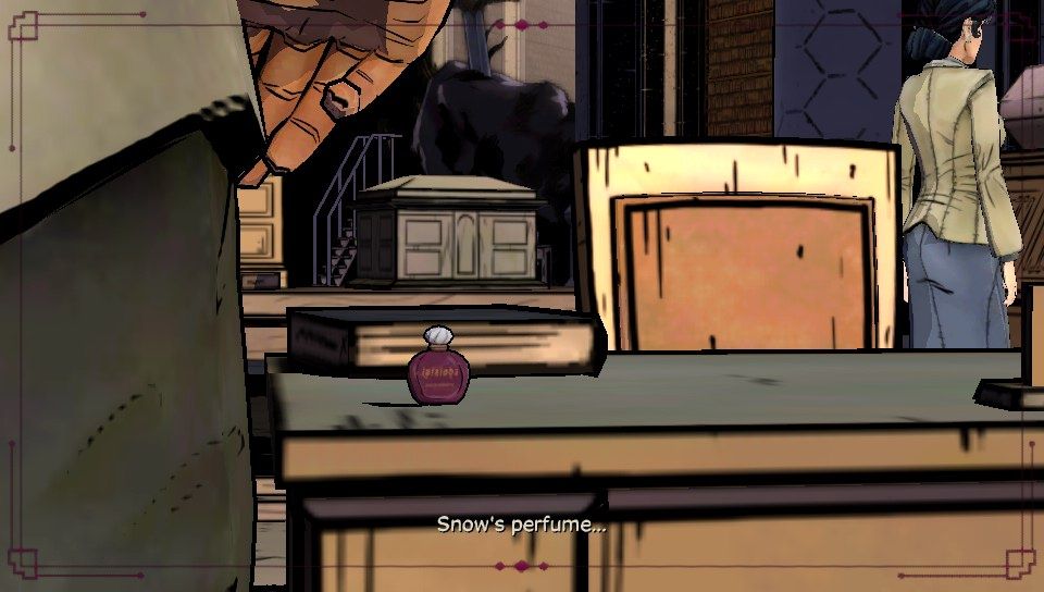 The Wolf Among Us (PS Vita) screenshot: Episode 2 - Bigby's nose is never wrong