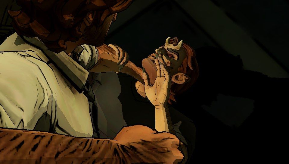 The Wolf Among Us (PS Vita) screenshot: Episode 2 - When fighting the Big Bad Wolf, even the Beast looks like a frightened animal