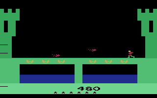 Dragonfire (Atari 2600) screenshot: Each level is a different color