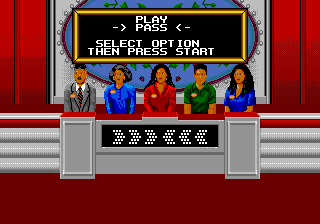 Family Feud (Genesis) screenshot: Play or pass