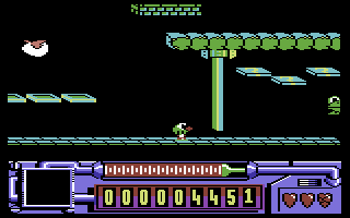 Coil Cop (Commodore 64) screenshot: A dead end?