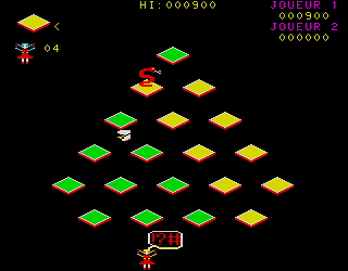 Al*berthe (Alice 32/90) screenshot: Getting knocked off the pyramid