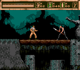 No Escape (Genesis) screenshot: Fight on the bridge