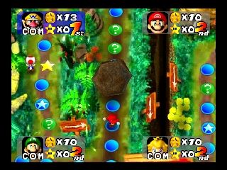Mario Party (Nintendo 64) screenshot: Activating a trap.