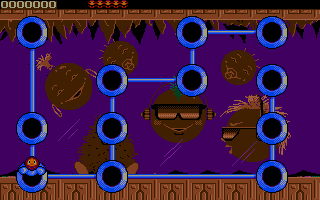 Bumpy's Arcade Fantasy (DOS) screenshot: The last world looks as if Bumpy is nearing home.