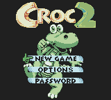 Croc 2 (Game Boy Color) screenshot: Main Menu