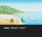 Croc 2 (Game Boy Color) screenshot: The Gobbo is curious about that bottle