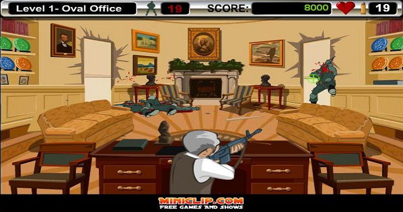 Screenshot of Bush Shoot-Out (Browser, 2004) - MobyGames