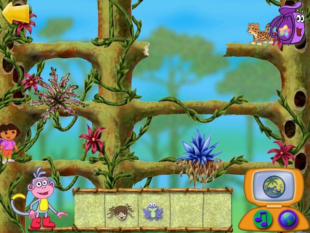 Dora the Explorer: Animal Adventures (Windows) screenshot: Here you need to "move like the animals" to rescue a baby jaguar.