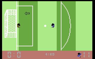 Kick Off (Commodore 64) screenshot: Penalty kick