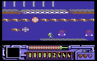 Coil Cop (Commodore 64) screenshot: Lots of bonus potential here