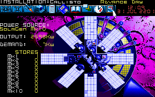 Millennium: Return to Earth (DOS) screenshot: Solar generators provide the base with power.