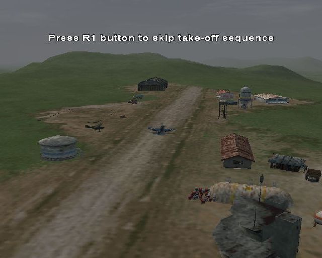 Dogfight: Battle for the Pacific (PlayStation 2) screenshot: In this mission take-off is automatic and can be skipped