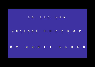 3-D Man (Commodore 64) screenshot: Title Screen.