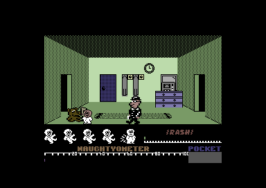 Jack the Nipper (Commodore 64) screenshot: In the foyer.