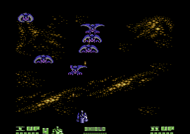 Mega Phoenix (Commodore 64) screenshot: ... before these guys come out