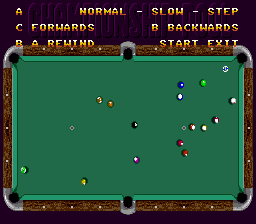 Championship Pool (Genesis) screenshot: Instant replay