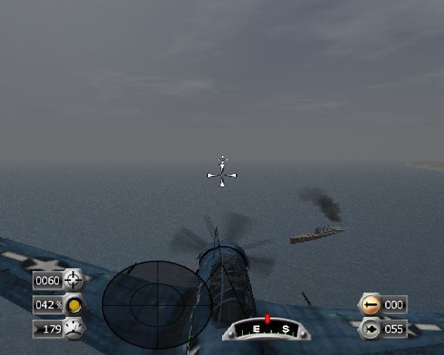 Dogfight: Battle for the Pacific (PlayStation 2) screenshot: See that ship, I sank that!