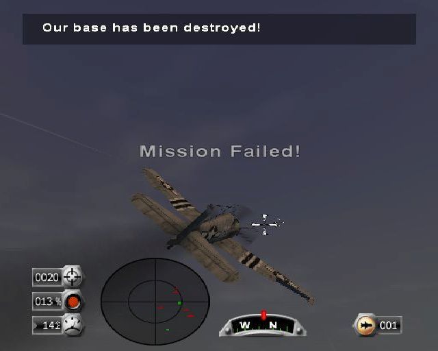 Dogfight: Battle for the Pacific (PlayStation 2) screenshot: That didn't go too well!