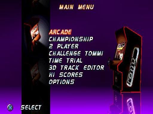 International Rally Championship (PlayStation) screenshot: The main menu