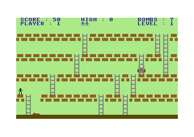 Panic 64 (Commodore 64) screenshot: ...and is killed